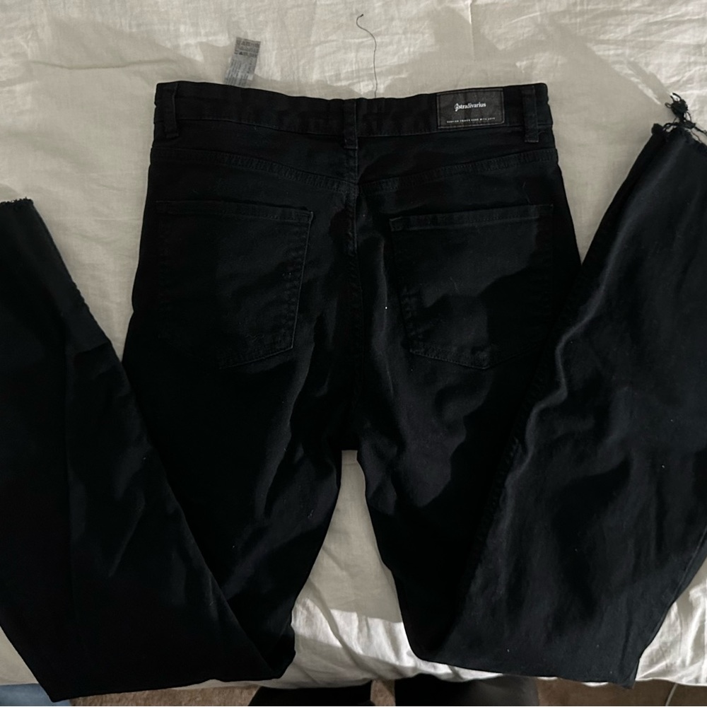 Black straight leg stratavarius jeans